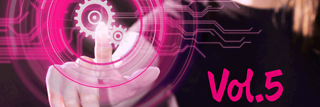 Woman points with index finger at an overlay image with mechanical wheels